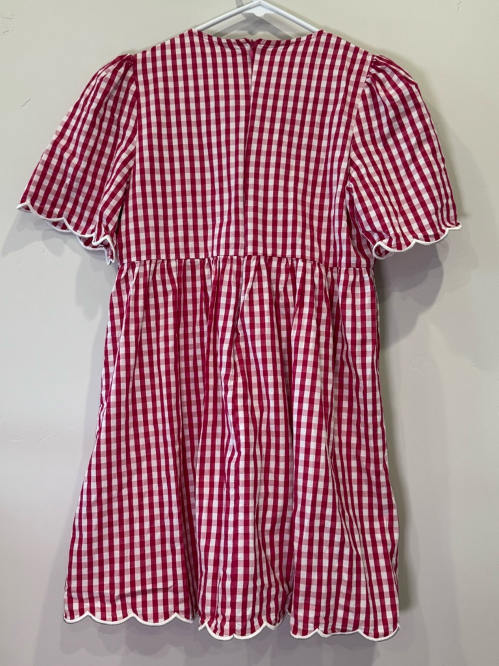 Fuchsia Plaid Mini Dress with Bows from TCEC Gingham Bow-Front Mini Dress - Picture 5 of 6